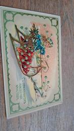 Kerstkaart uit Rusland 1912 antiek arreslee, Ophalen of Verzenden, Voor 1920, Gelopen, Feest(dag)
