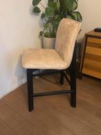 Zware barkruk zwart met ecru/beige bekleding, Huis en Inrichting, 1 kruk, Ophalen, Nieuw