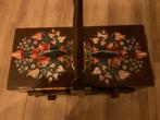Vintage Naaimand met Handgeschilderde Bloemen, Ophalen of Verzenden, Gebruikt, Toebehoren, Overige merken