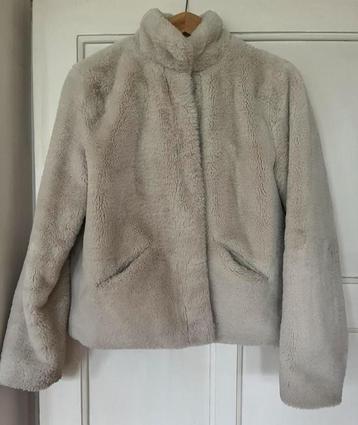 Leuk beige teddy “bontje” jas maat m  beschikbaar voor biedingen