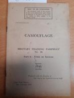 Militairy Training Pamphlet – CAMOUFLAGE (England 1941), Ophalen of Verzenden, Landmacht, Engeland, Boek of Tijdschrift