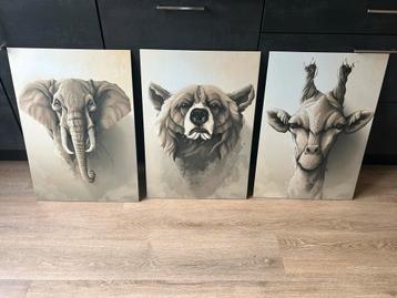 Displate Set van 3 dieren - Super Staat! beschikbaar voor biedingen