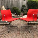 2 Vitra Eames Aluminium stoel EA 107 EA107 chroom rood, Ophalen, Gebruikt, Nvt, Eén