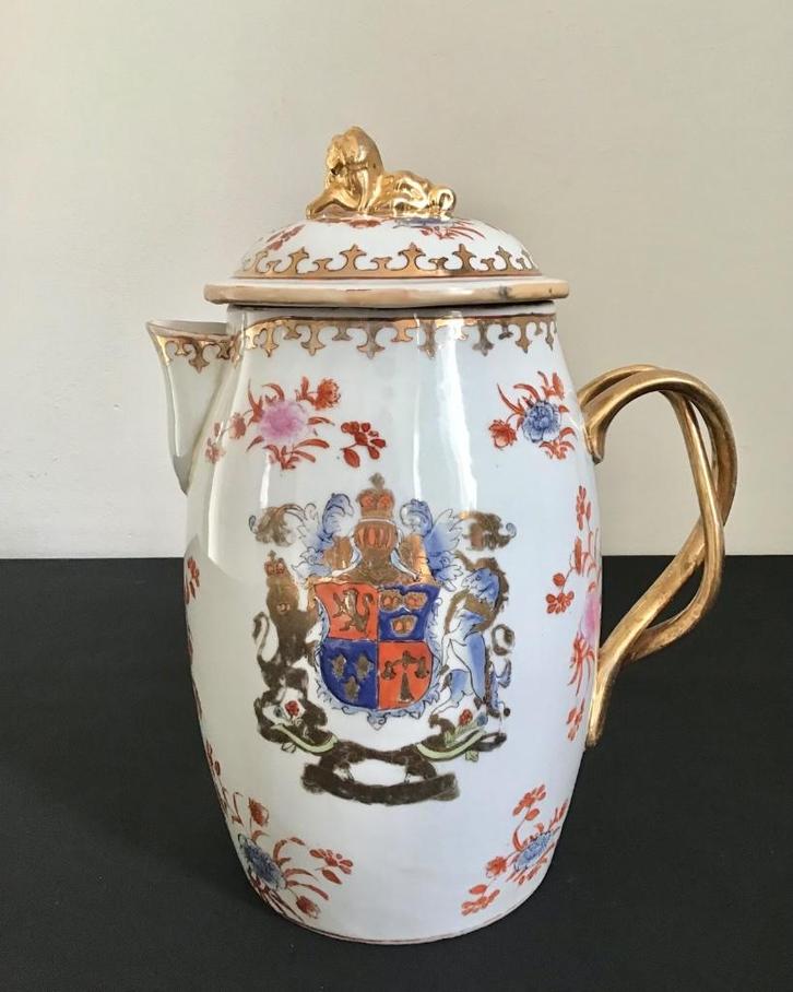 Kan met deksel in Chinees exportporselein, Antiek en Kunst, Antiek | Porselein, Verzenden