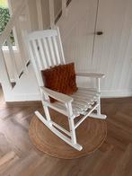 Witte houten schommelstoel - zo goed als nieuw!, Antiek en Kunst, Antiek | Meubels | Stoelen en Banken, Ophalen of Verzenden