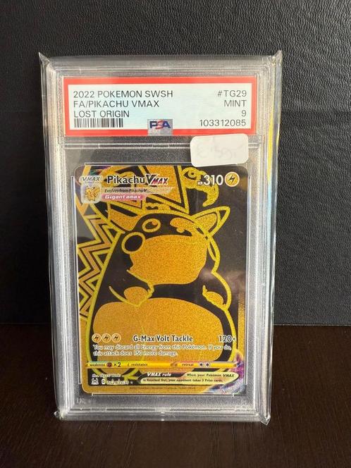 PSA 9! Pikachu Vmax uit Lost Origin TG29, Hobby en Vrije tijd, Verzamelkaartspellen | Pokémon, Nieuw, Losse kaart, Foil, Ophalen of Verzenden