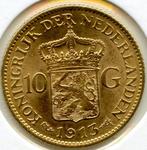 10 gulden 1913 gouden tientje, Postzegels en Munten, Munten | Nederland, Koningin Wilhelmina, Losse munt, 10 gulden, Goud