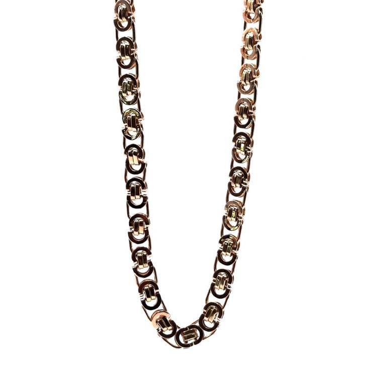 gouden platte koningsketting 14kt, Sieraden, Tassen en Uiterlijk, Kettingen, Nieuw, Goud, Goud, Ophalen of Verzenden