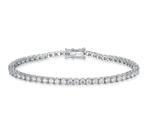 Zilveren Tennisarmband 3mm - MyMoissanite, Ophalen, Zo goed als nieuw, Zilver, Met edelsteen