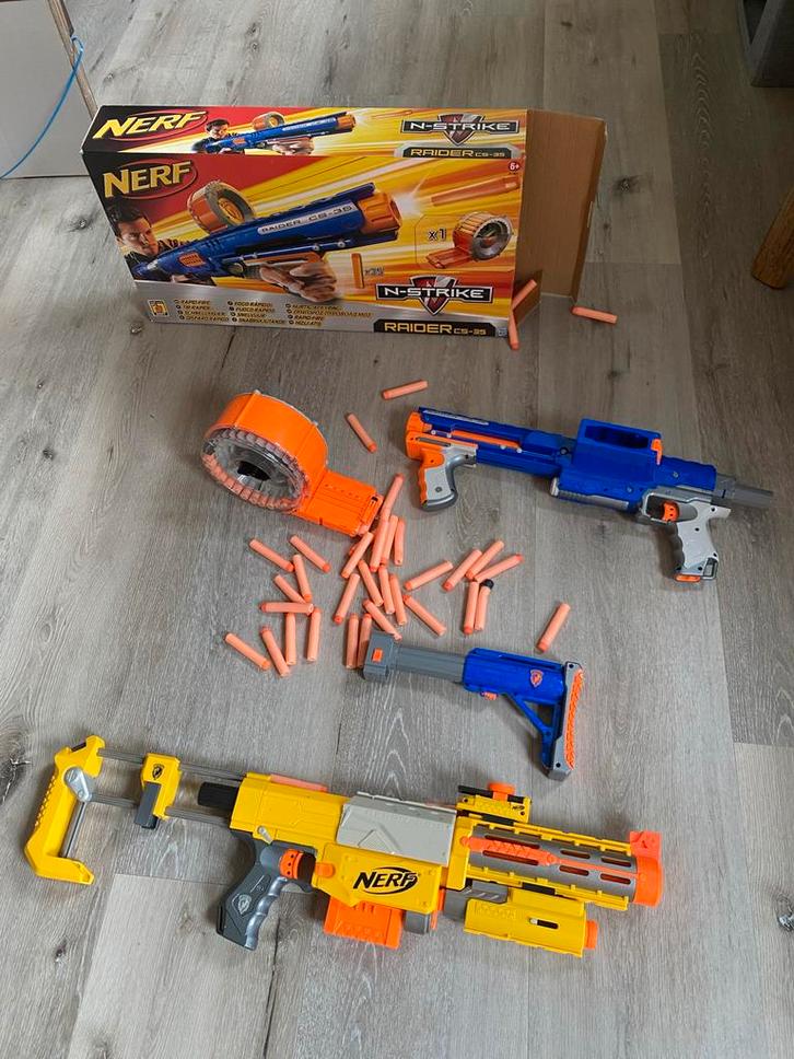 2 Nerf Geweren - Recon CS-6 & Raider CS-35, Kinderen en Baby's, Speelgoed | Overig, Gebruikt, Jongen of Meisje, Ophalen of Verzenden