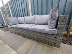 3-zits loungebank met kussens, Tuin en Terras, Tuinsets en Loungesets, Ophalen, Zo goed als nieuw