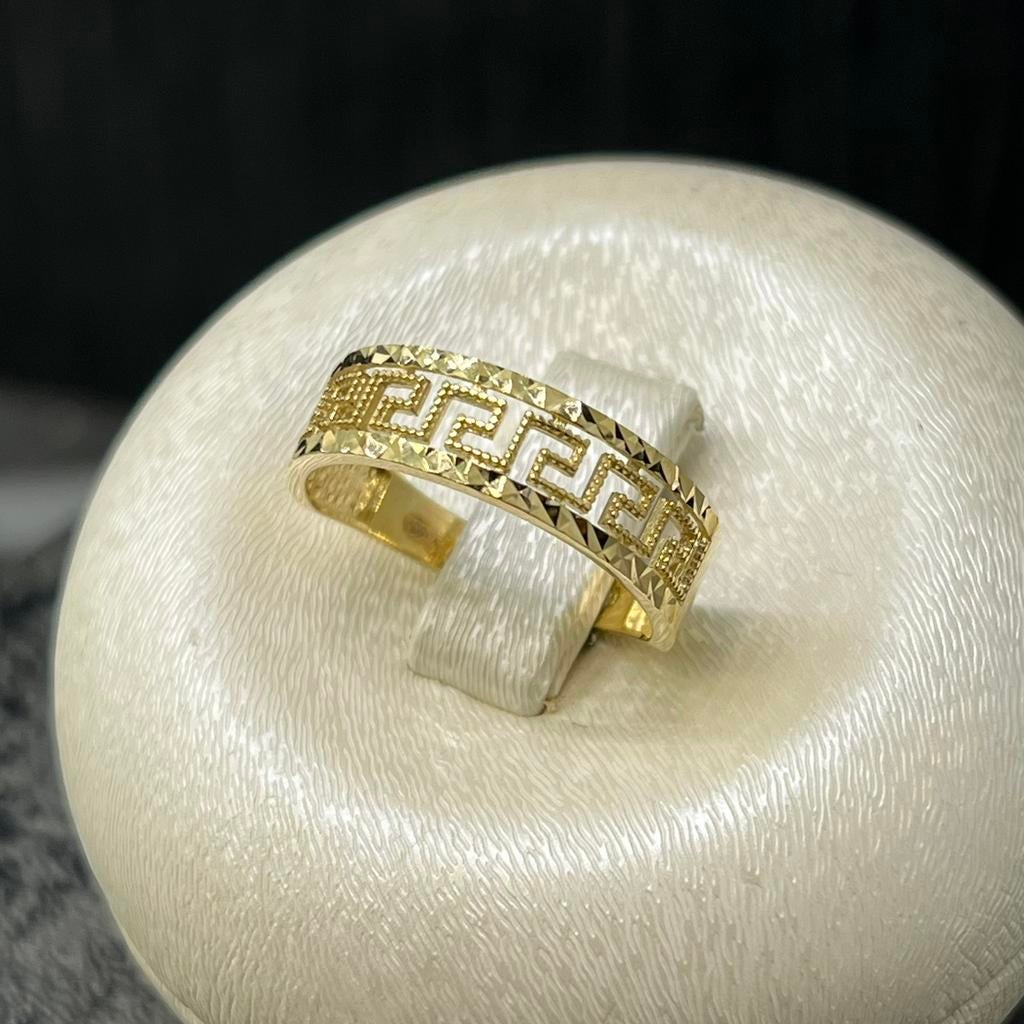 14k gouden ring versace model, Ophalen of Verzenden, Zo goed als nieuw, Goud, Dame