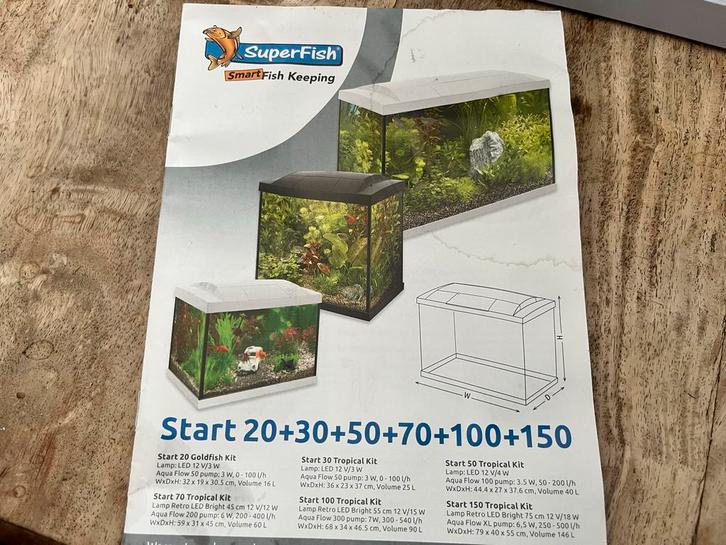 superfish aquarium, Dieren en Toebehoren, Vissen | Aquaria en Toebehoren, Zo goed als nieuw, Leeg aquarium, Ophalen