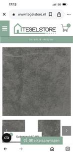Vloertegels antraciet, Doe-het-zelf en Verbouw, Tegels, 60 cm of meer, Nieuw, Ophalen of Verzenden, 10 m² of meer