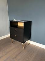 Hidde Nachtkastje Zwart - Nieuwstaat!, Minder dan 45 cm, Nieuw, Ophalen of Verzenden, 70 cm of meer