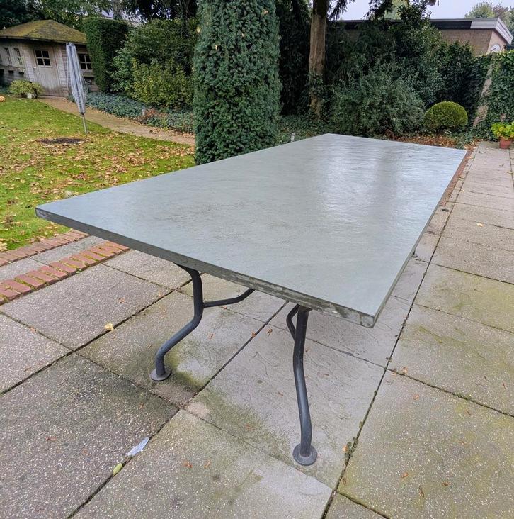 Leistenen tuintafel 220x100cm, in prachtige nieuwstaat!, Tuin en Terras, Tuintafels, Zo goed als nieuw, Rechthoekig, Metaal, Ophalen