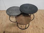 Salontafel Kris set van 3, Huis en Inrichting, Tafels | Salontafels, Ophalen, 50 tot 100 cm, ., Rond