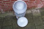Voer bewaren Plastic emmers  10-2,5 l met opdruk en deksel, Dieren en Toebehoren, Ophalen of Verzenden, Zo goed als nieuw