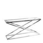 Eichholtz Criss Cross side table, Ophalen, 100 tot 150 cm, Zo goed als nieuw, Glas