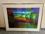 Reproductie - Ton Schulten - Zomer landschap blauw - groot, Antiek en Kunst, Kunst | Schilderijen | Klassiek, Ophalen of Verzenden
