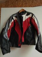 Difi 56 Stoere vintage motorjas zwart/rood, Motoren, Kleding | Motorkleding, Heren, Difi, Jas | leer, Ophalen of Verzenden