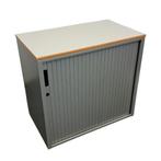 Amerland Roldeurkast Zilvergrijs Grijs, Huis en Inrichting, Kasten | Roldeurkasten en Archiefkasten, Gebruikt, Met slot, Minder dan 100 cm