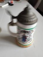 3 Duitse Bierpullen met Deksel - Mooie Voorstellingen, Antiek en Kunst, Ophalen of Verzenden