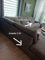 Gezellige, gebruikte bankstel - grijs/bruin, Huis en Inrichting, Banken | Bankstellen, Ophalen of Verzenden