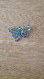 Vintage broche "Vlinder" met strass, Met strass, Overige materialen, Ophalen of Verzenden, Zo goed als nieuw