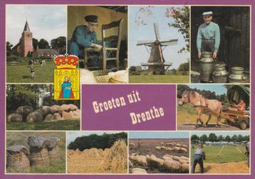 DRENTHE Kerk Hunebed Bijen Molen Groeten  beschikbaar voor biedingen