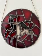 Raamhanger glas in lood paardjes, Antiek en Kunst, Ophalen