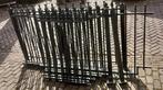 Ongeveer 13 meter mooi hekwerk donkergroen poedercoated., Tuin en Terras, Tuinhekken en Hekwerk, Ophalen of Verzenden, Zo goed als nieuw