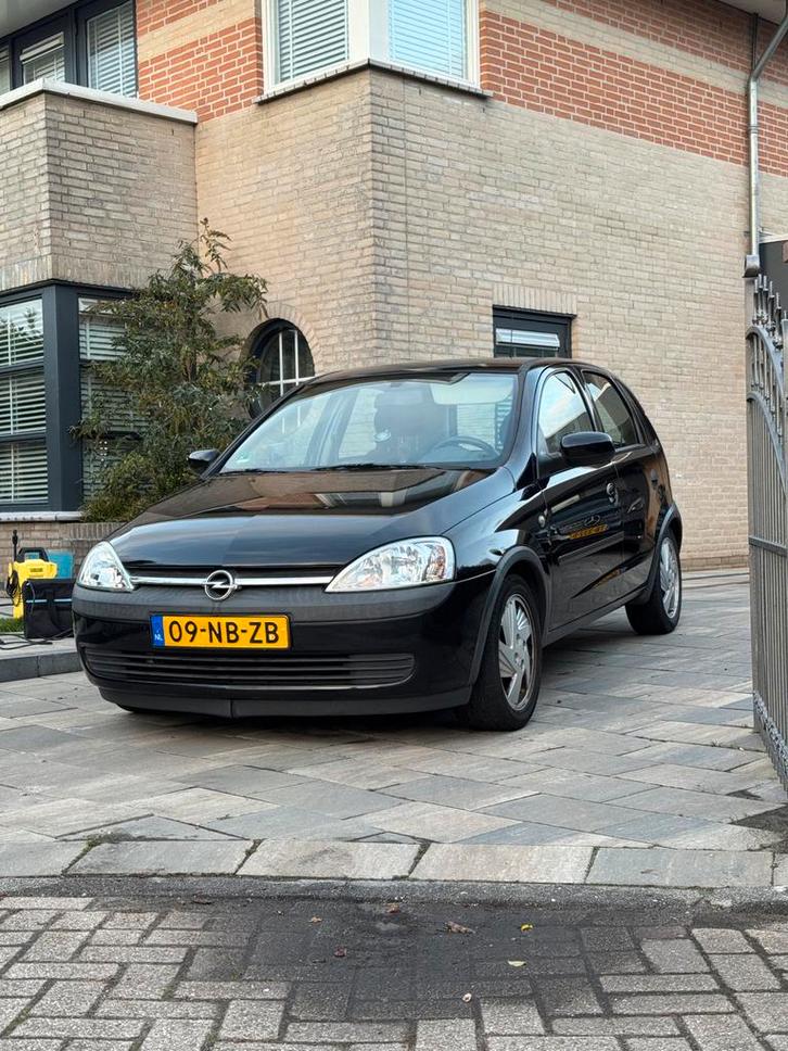Opel Corsa C 1.2 NJOY 2003 ZWART 5-deurs, Auto's, Opel, Particulier, Corsa, Airbags, Centrale vergrendeling, Elektrische buitenspiegels