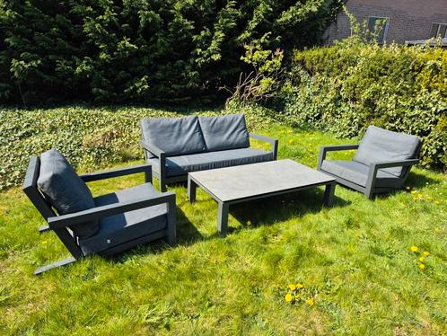 Loungeset Block van life outdoor living zgan lava/antraciet, Tuin en Terras, Tuinsets en Loungesets, Zo goed als nieuw, Aluminium