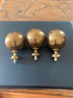 Antieke Koperen bollen notaris/kantoorklokje, Ophalen of Verzenden