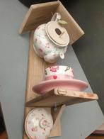 Jet ter steege  kop&schotel met bloemen theepot vogelhuisje, Huis en Inrichting, Keuken | Servies, Overige typen, Ophalen of Verzenden