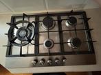 Inbouw Gaskookplaat aardgas wokbrander en vier pitten., Ophalen, Gebruikt, Inbouw, Gas