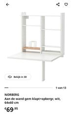 Ikea Norberg bureautje - Wandmontage, Ophalen of Verzenden, Zo goed als nieuw, Bureau