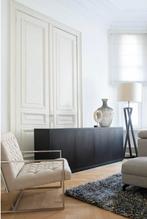 Barcelona Eiken Zwart Dressoir of tv meubel, Huis en Inrichting, Eikenhout, Nieuw, Ophalen of Verzenden, 200 cm of meer