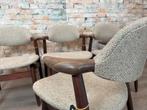 Hulmefa Cowhorn Chair Set VAN 4 bij TheReSales, Hout, Wit, Ophalen of Verzenden, Zo goed als nieuw