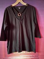 Leuke tuniek/shirt met mooi detail bij de hals 44 nu 17,99€, Zwart, Maat 42/44 (L), M Collection, Ophalen of Verzenden