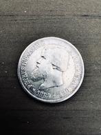 Braziliaanse zilveren munt van 2000 réis uit 1889, Ophalen of Verzenden, Losse munt, Zilver