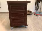 Te koop massief houten kastje kleur is donkerrood, Huis en Inrichting, Ophalen of Verzenden