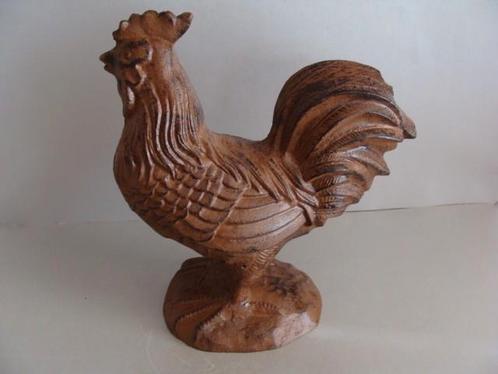Haan van gietijzer Roestkleur, Tuin en Terras, Tuinbeelden, Nieuw, Dierenbeeld, Metaal, Ophalen of Verzenden