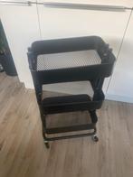 Zwarte trolley IKEA RÅSKOG met 3 niveaus, Ophalen, Zo goed als nieuw