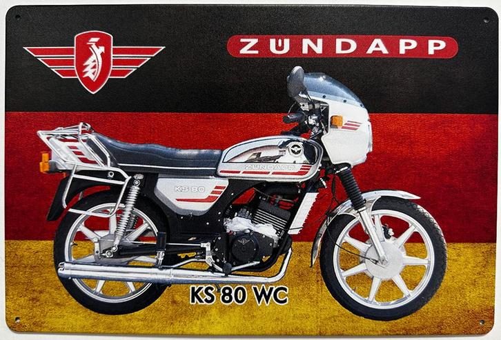 Zundapp KS80 reclamebord van metaal wandbord decoratie deco, Verzamelen, Merken en Reclamevoorwerpen, Nieuw, Reclamebord, Ophalen of Verzenden