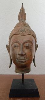Oude metalen Boeddha hoofd., Antiek en Kunst, Ophalen of Verzenden