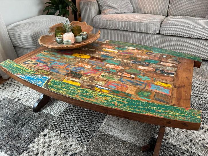 Salontafel Bali Drijfhout 120x80, Huis en Inrichting, Tafels | Salontafels, Gebruikt, Minder dan 50 cm, 50 tot 100 cm, 100 tot 150 cm