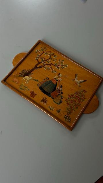 Handgeschilderd Dienblad - Wanddecoratie beschikbaar voor biedingen