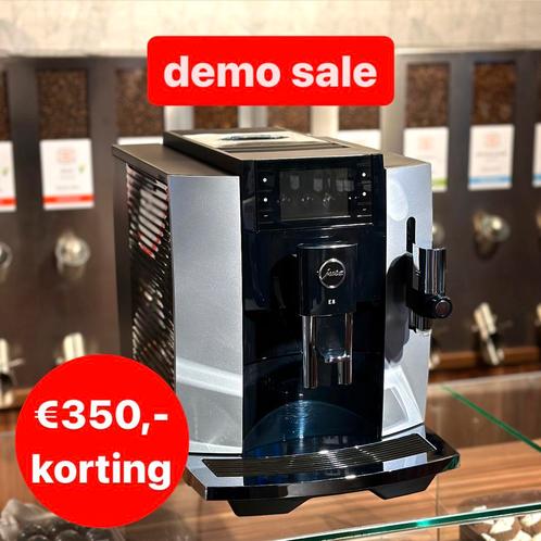 Jura E8 Platina (EC) DEMO KORTING, 12 maanden garantie, Witgoed en Apparatuur, Koffiezetapparaten, Zo goed als nieuw, Koffiebonen